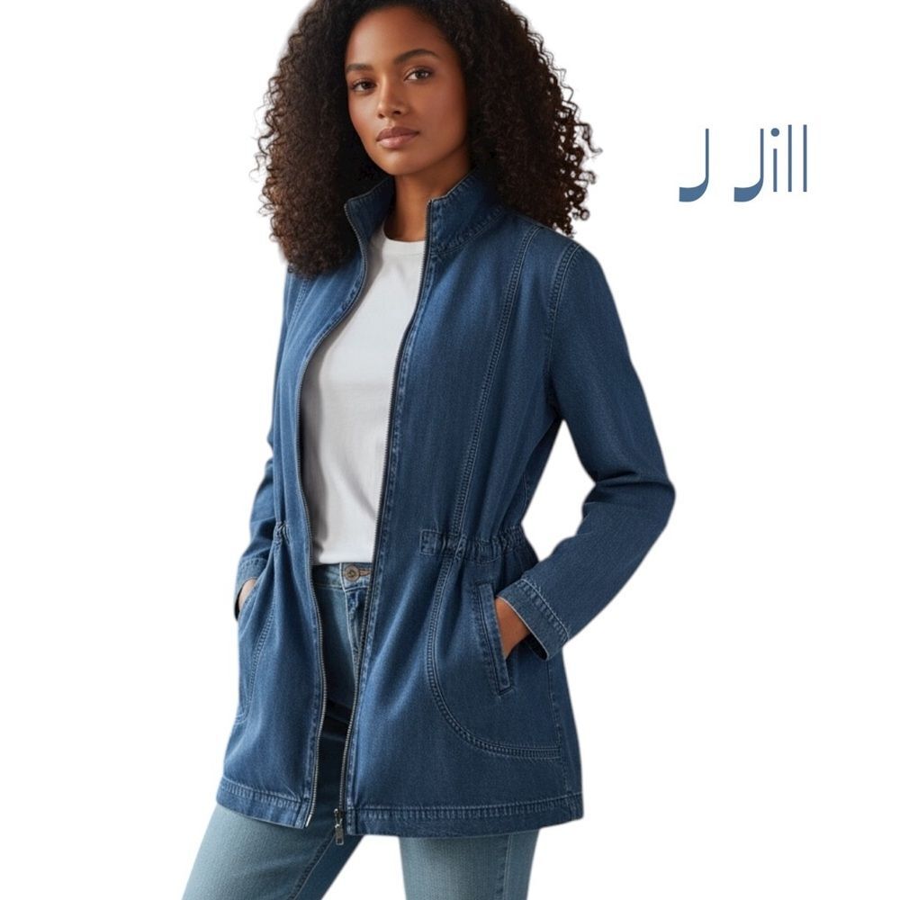 J Jill Blue Jean Jacket Size S Coastal Grandma Bohemian